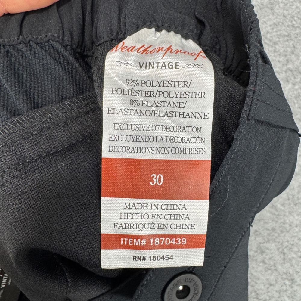 Weatherproof Vintage Mens Tech Short Black 30 Performance Series 1870439 NEW - Picture 6 of 10